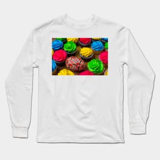 Hand Painted Egg And Cupcakes Long Sleeve T-Shirt